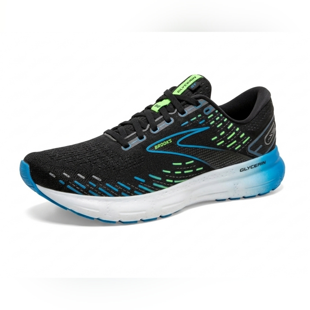 Brooks Men's Size 11 Glycerin 20 Black Blue Running Shoes